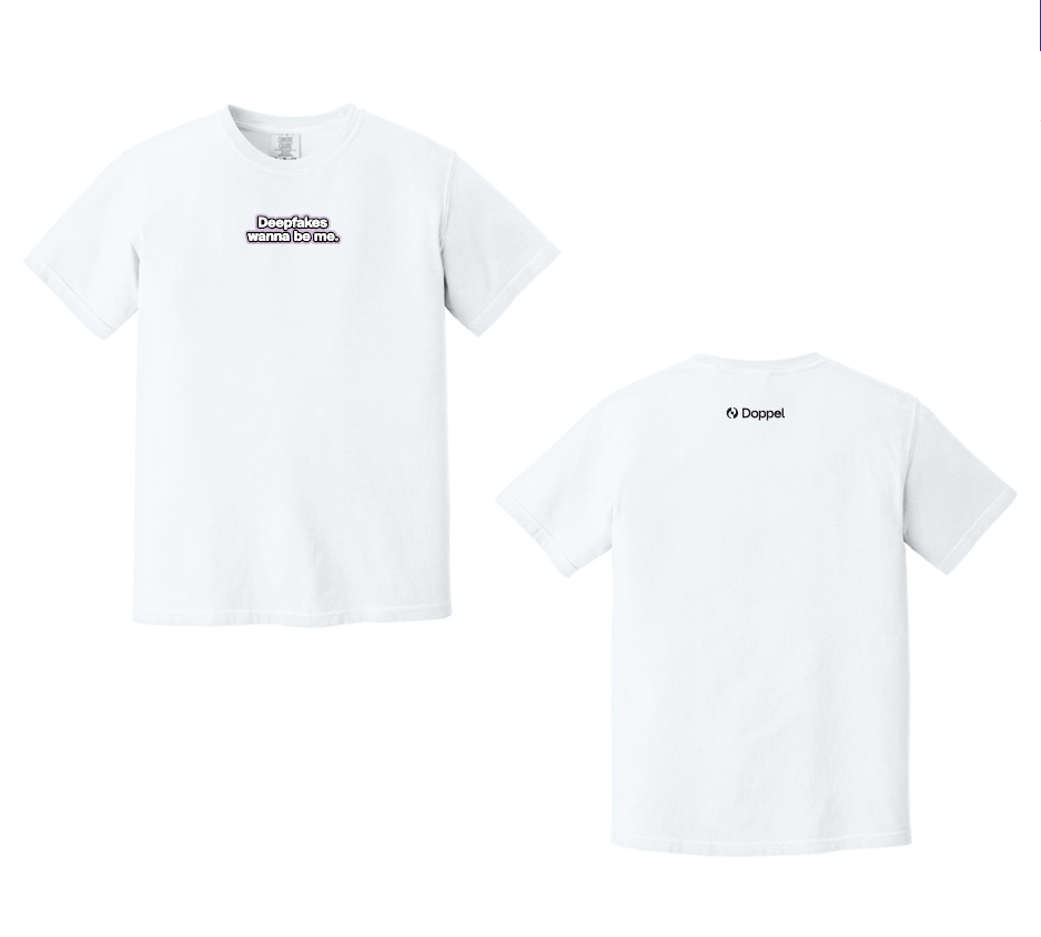 Comfort Colors Heavyweight Ring Spun White Tee - Deep Fakes Wanna be Me